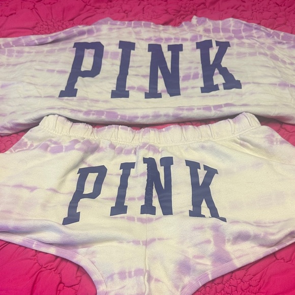 PINK Victoria's Secret Lavender Tie-Dye Lounge set - Picture 4 of 4